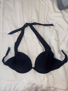 Adore Me Black Halter Push-Up Bikini Top